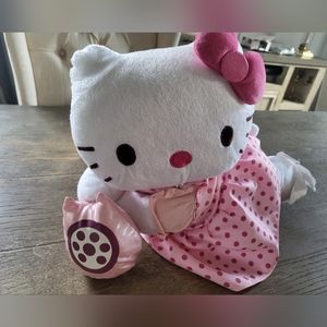 Hello Kitty Cuddle Bed Pillow in Pink Dress 17 x 12 Missing Phone